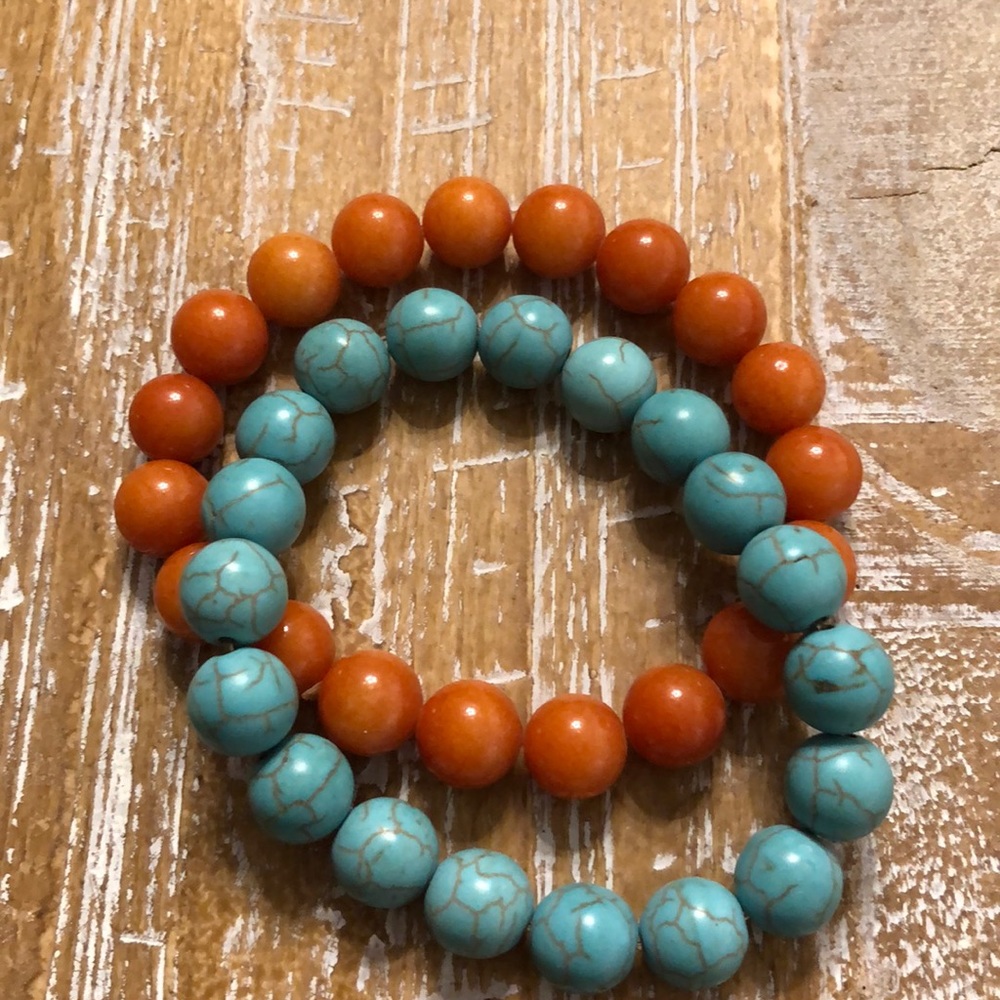 Two stretch bracelets